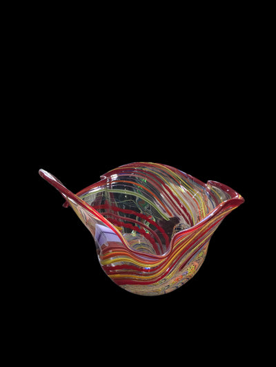 Rollin Karg Blown Glass Large Bowl Signed