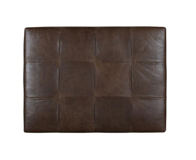 Leather Ottoman - Bronze