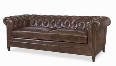 Tufted Back Leather Sofa